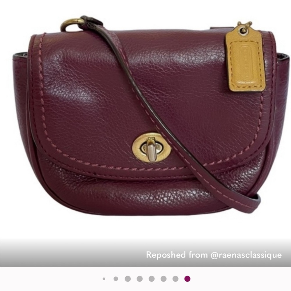Coach Dark Red Leather Crossbody Bag